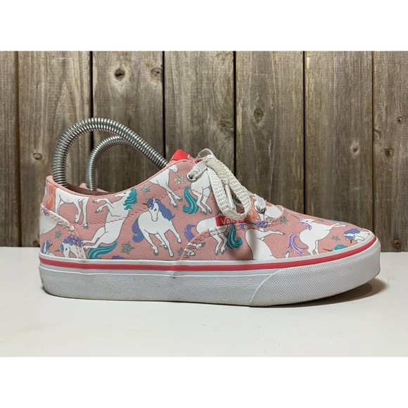 VANS OFF THE WALL Girls Pink UNICORN SPARKLE Shoe Size 5 - Picture 1 of 9